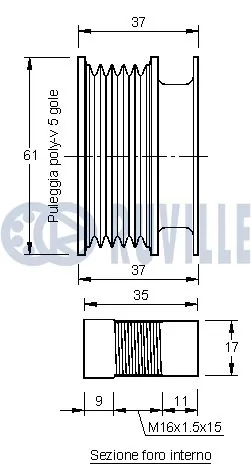 Do koszyka Koło pasowe alternatora Smart FORTWO  451