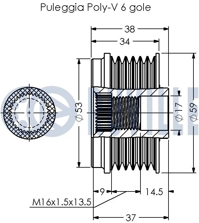 Koło pasowe alternatora Hyundai Santa Fe IV SUV (TM, TMA) (2018 - 2023) cena, od 36,76 USD