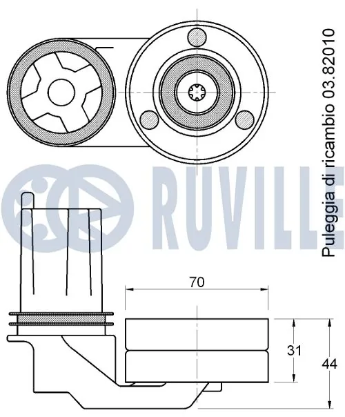 Do koszyka Napinacz paska napędowego Land Rover Discovery III LR3