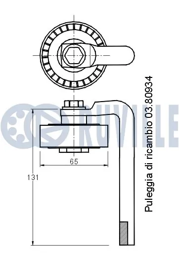 Rolka napinacza paska napędowego MPQ1278 Magneti Marelli