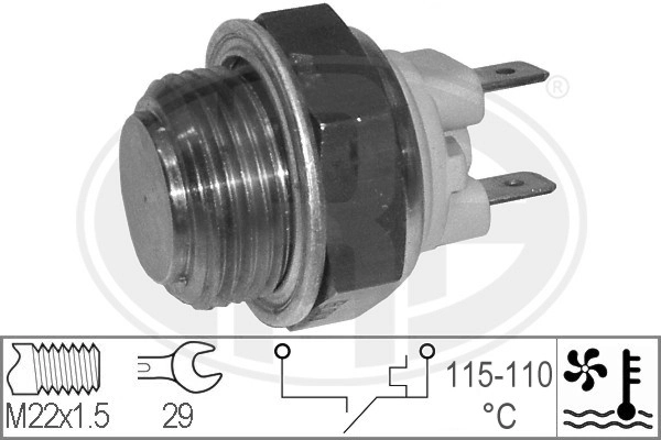 60503686 Fiat/Alfa/Lancia Czujnik temperatury płynu chłodzącego (włączenia wentylatora chłodnicy)