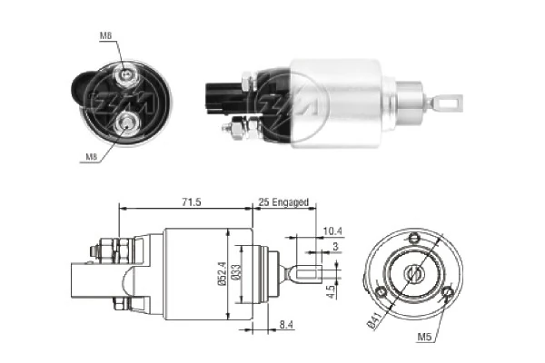 Elektromagnes rozrusznika Seat Altea 5P5, 5P8