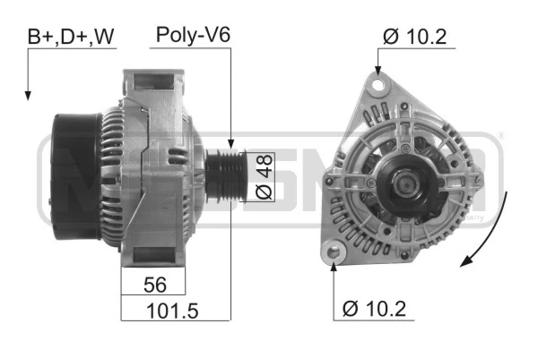 Alternator Mercedes Bus 207-310