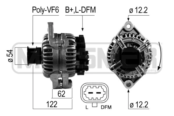 Alternator 1202115 Opel