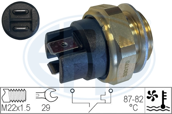 Czujnik temperatury płynu chłodzącego (włączenia wentylatora chłodnicy) Lada TM108380800002 cena, od 5,94 USD