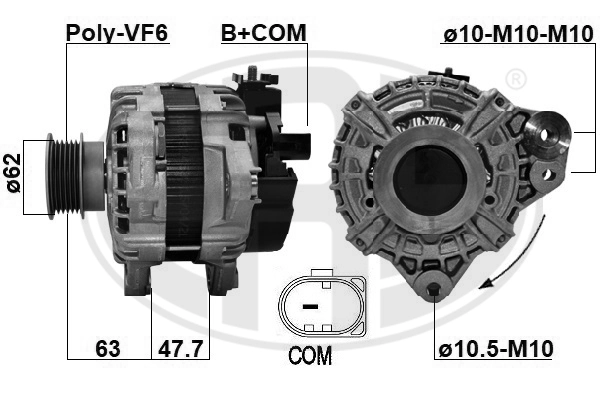Alternator Volvo XC90 2 256