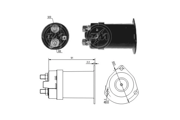 Elektromagnes rozrusznika 1612514 Opel