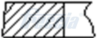 FR10505200 Freccia Pierścienie tłokowe na 1 cylinder, STD.