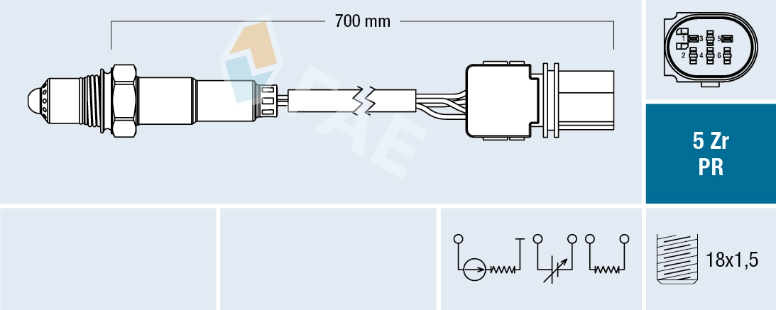 Sonda lambda, czujnik tlenu 55273732 Fiat/Alfa/Lancia