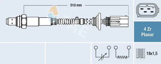  Sonda lambda, czujnik tlenu Land Rover Freelander 1