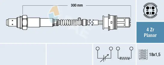  Sonda lambda, czujnik tlenu Mercedes C 