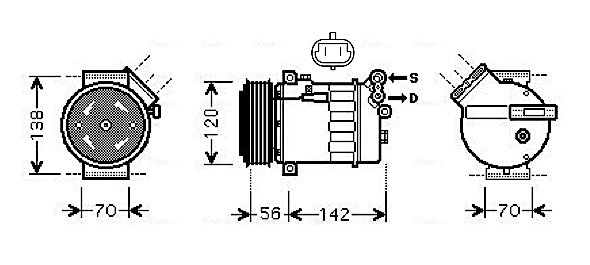 93176856 General Motors Sprężarka klimatyzacji