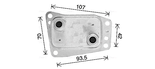 CN3327 AVA chłodnica oleju, pod filtrem