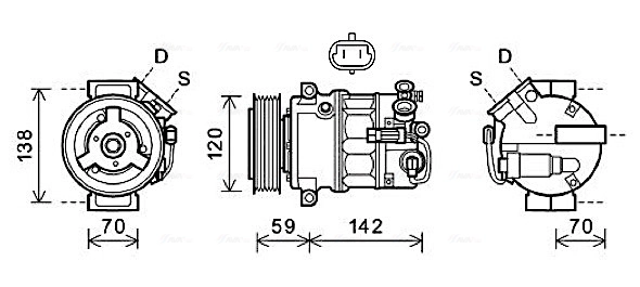 Sprężarka klimatyzacji General Motors 13262836 cena, od 211,32 USD