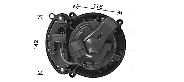 Silniczek wentylatora nagrzewnicy (ogrzewacza wnętrza) do Renault Scenic GRAND IV R9