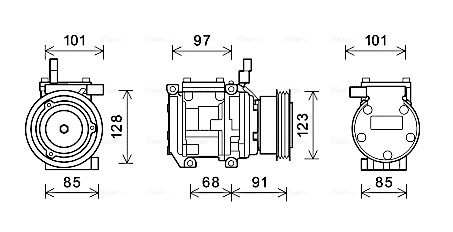 Sprężarka klimatyzacji 162403450J Nissan/Infiniti