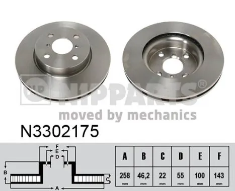 Tarcza hamulcowa przednia Daihatsu 435120D060000 cena, od 33,00 USD