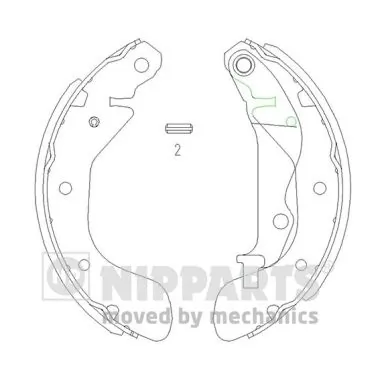 Klocki hamulcowe tylne bębnowe 93740251 Hyundai/Kia