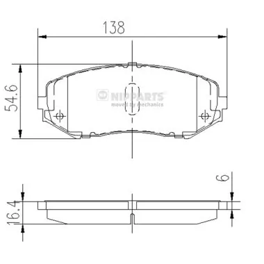Klocki hamulcowe przednie tarczowe Toyota 5520065J11 cena, od 21,64 USD
