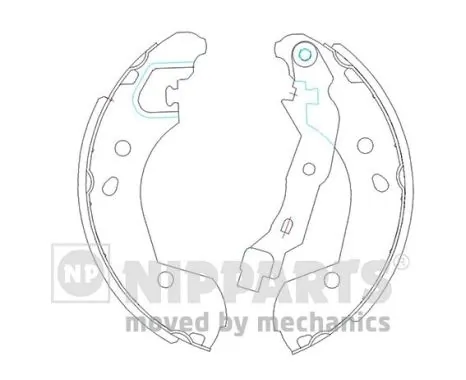 Klocki hamulcowe tylne bębnowe 1611455080 Peugeot/Citroen