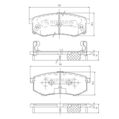 Okładziny (klocki) do hamulców tarczowych tylne Hyundai Galloper SUV (JK) (1997 - 2003) cena, od 28,89 USD