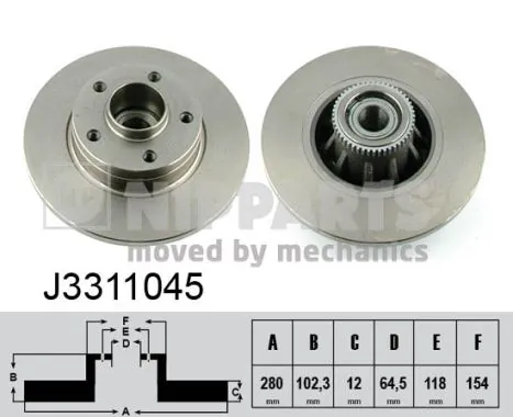 Do koszyka Tarcza hamulcowa tylna Nissan Primastar  X83