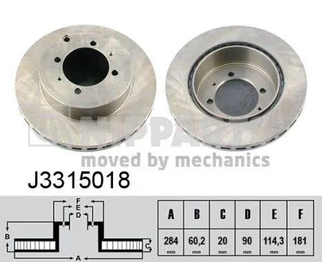Tarcza hamulcowa tylna Mitsubishi Galant VII