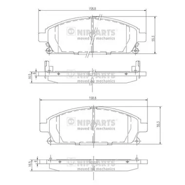 Klocki hamulcowe przednie tarczowe Honda 45022SJK040 cena, od 16,69 USD