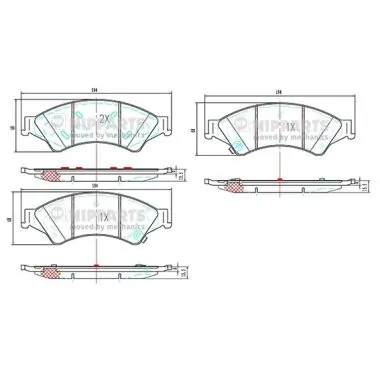 UCYE3323Z Mazda Klocki hamulcowe przednie tarczowe