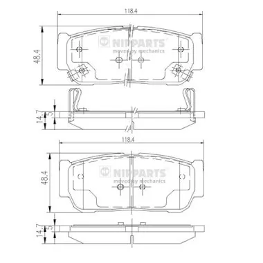 Okładziny (klocki) do hamulców tarczowych tylne Hyundai/Kia 4841321B10 cena, od 14,75 USD
