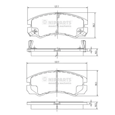 8970352570 Honda Klocki hamulcowe przednie tarczowe