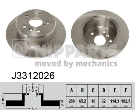 Tarcza hamulcowa tylna Toyota Camry III sedana (V10) (1991 - 1996) cena, od 51,35 USD
