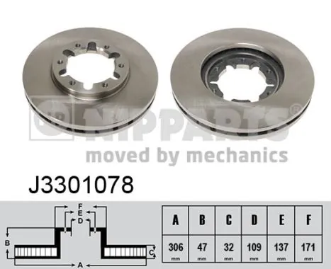 Do koszyka Tarcza hamulcowa przednia Nissan Patrol  Y61