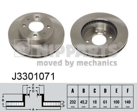 Tarcza hamulcowa przednia Nissan Almera I hatchback (N15) (1995 - 2000) cena, od 35,59 USD
