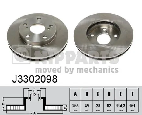 Tarcza hamulcowa przednia Toyota Picnic minivan (XM1) (1996 - 2001) cena, od 45,37 USD