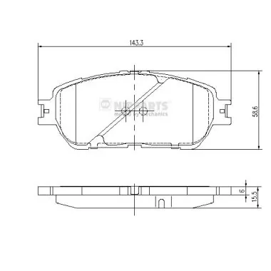 Klocki hamulcowe przednie tarczowe Toyota Sienna minivan (L2) (2003 - 2009) cena, od 26,82 USD