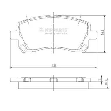 Do koszyka Klocki hamulcowe przednie tarczowe Subaru Outback II B12, BE, BH