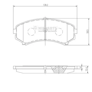 Klocki hamulcowe przednie tarczowe Isuzu 897287263