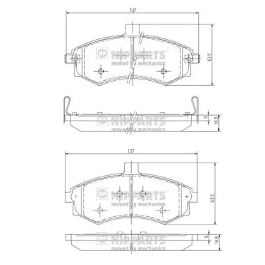 PKAE21 Parts-Mall Klocki hamulcowe przednie tarczowe