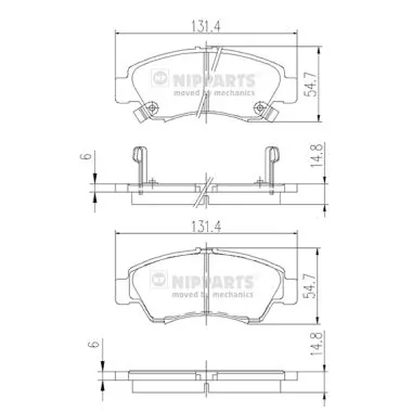 Klocki hamulcowe przednie tarczowe Honda Jazz hatchback (GD, GE) (2002 - 2008) cena, od 25,91 USD