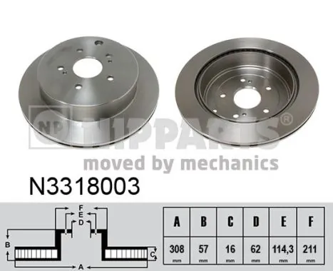 Do koszyka Tarcza hamulcowa tylna Suzuki Grand Vitara  JB