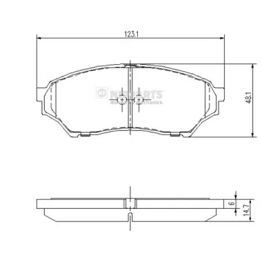 Do koszyka Klocki hamulcowe przednie tarczowe Mitsubishi Pajero PININ H60, H70
