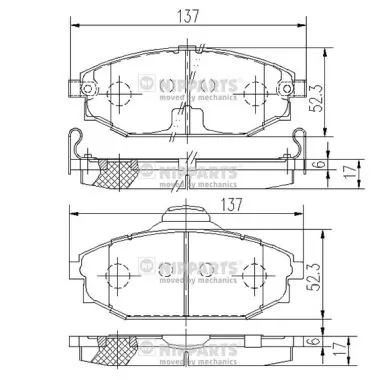 Klocki hamulcowe przednie tarczowe Hyundai Galloper SUV (JK) (1997 - 2003) cena, od 32,63 USD