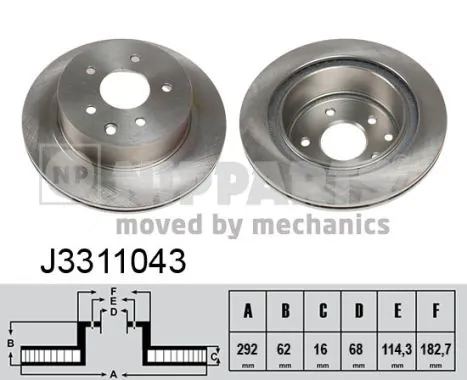 Tarcza hamulcowa tylna Nissan Qashqai II SUV (J11) (2013 - 2021) cena, od 47,08 USD