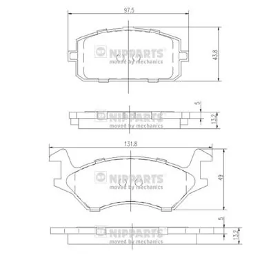 Klocki hamulcowe przednie tarczowe Toyota Starlet 2 P7