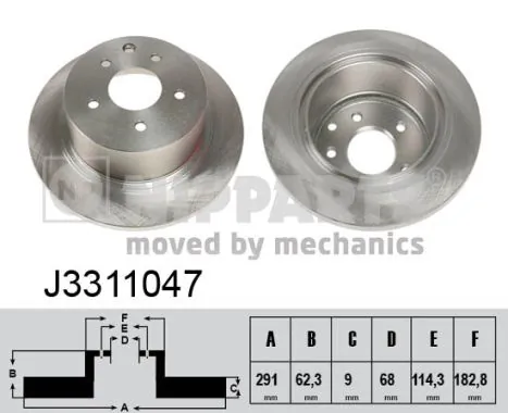 Tarcza hamulcowa tylna 1618888180 Peugeot/Citroen