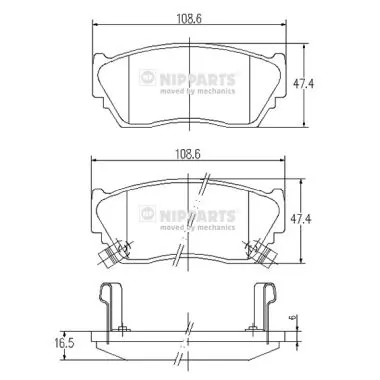 Klocki hamulcowe przednie tarczowe Nissan Sunny III sedana (N14) (1990 - 1995) cena, od 26,67 USD