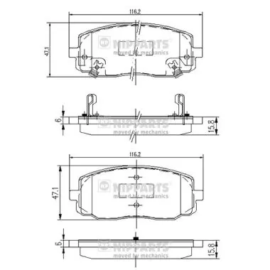 Klocki hamulcowe przednie tarczowe KIA Picanto I hatchback (BA) (2003 - 2007) cena, od 25,68 USD