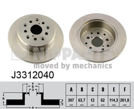 Do koszyka Tarcza hamulcowa tylna Lexus GS  JZS160