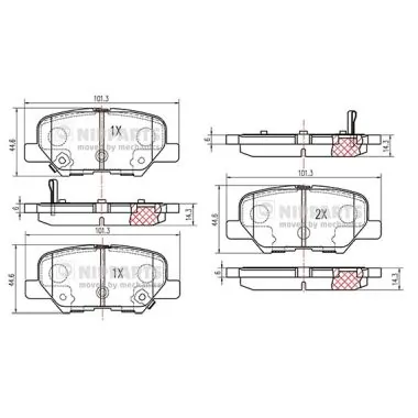 Okładziny (klocki) do hamulców tarczowych tylne Mitsubishi ASX SUV (GA) (2010 - 2026) cena, od 23,92 USD